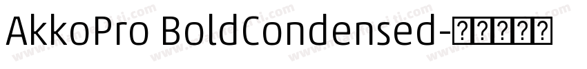 AkkoPro BoldCondensed字体转换
